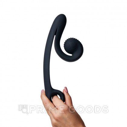 Вибратор для двойной стимуляции SVibe Snail CURVE черный от sex shop primegoods фото 3