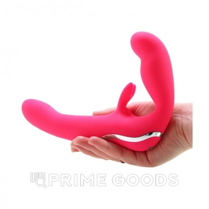 Безремневой страпон Happy Rabbit Strap-on розовый от sex shop primegoods фото 4