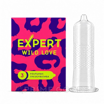 Презервативы EXPERT WILD LOVE № 3 (ребристые с точками), 3 шт. от sex shop primegoods
