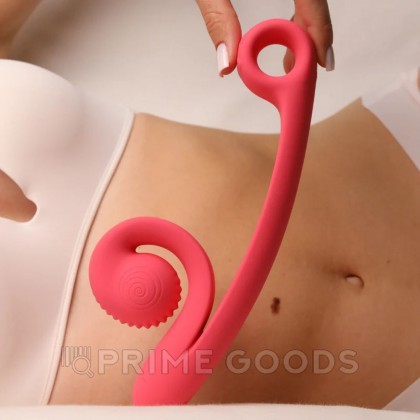 Вибратор для двойной стимуляции SVibe Snail CURVE розовый от sex shop primegoods фото 5