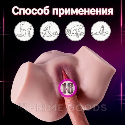Реалистичный двойной мастурбатор Fanny от sex shop primegoods фото 3