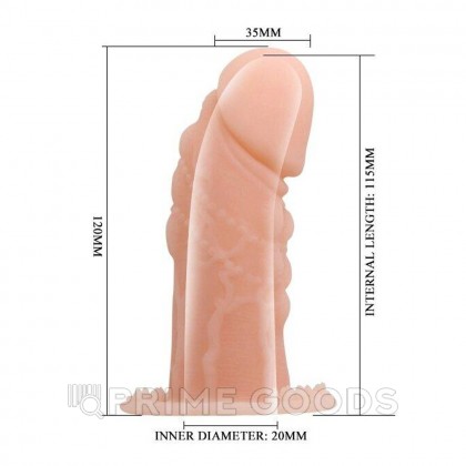 Реалистичная насадка на пенис Wolftooth Sleeve светлая (12×3,5 см) - primegoods.kz фото 2 Реалистичная насадка на пенис Wolftooth Sleeve светлая (12×3,5 см) от sex shop primegoods фото 2