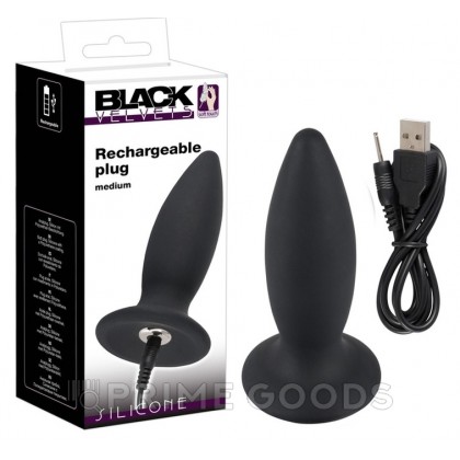 Black Velvets Анальная вибровтулка, M черная от sex shop primegoods