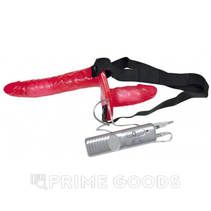 Страпон двойной с вибрацией BAD KITTY от sex shop primegoods