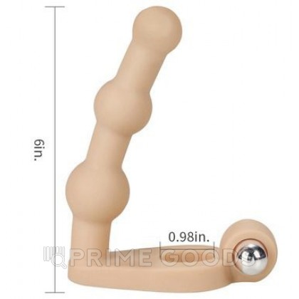 Насадка-фаллоимитатор с кольцом и вибрацией Ultra Soft Bead LOVETOY (15,24 см) от sex shop primegoods фото 5