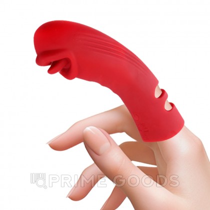 Силиконовый вибратор на палец с дополнительной стимуляцией от sex shop primegoods фото 15