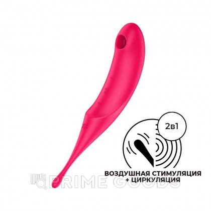 Вибратор с воздушной стимуляцией клитора Satisfyer Twirling Pro красный от sex shop primegoods