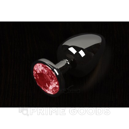 Анальная пробка маленькая с кристаллом, графит - Пикантные штучки, 6 см от sex shop primegoods