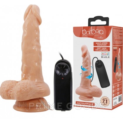 Фаллоимитатор с ротацией и пультом управления Barbara (17×3,7 см) от sex shop primegoods