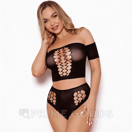 Комплект эротического белья Amor El, топ и трусики со шнуровкой, S/L  от sex shop primegoods