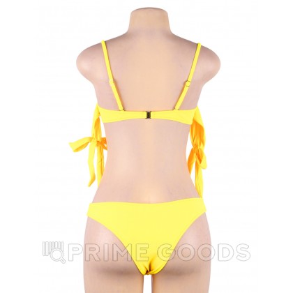 Купальник с завязками Rhinestone Yellow (L) от sex shop primegoods фото 3