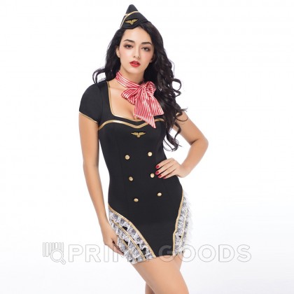 Костюм секси стюардессы ( платье, шарф, пилотка) от sex shop primegoods фото 2