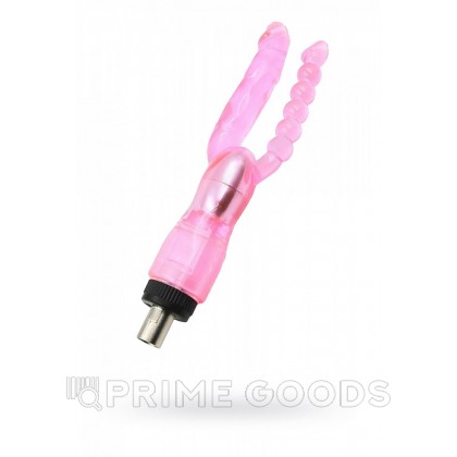 Двойной фаллоимитатор для секс-машины Machine Gun розовый 16 см от sex shop primegoods