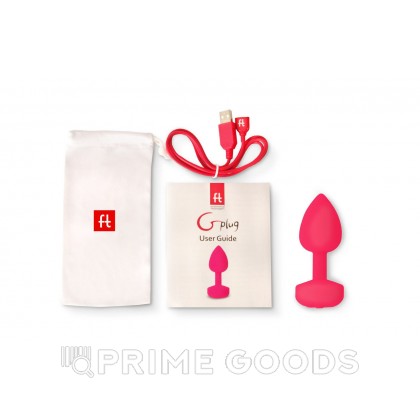 Большая дизайнерская анальная пробка с вибрацией Fun Toys Gplug - розовая от sex shop primegoods фото 5