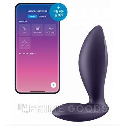 Анальный виброплаг Satisfyer Power Plug фиолетовый (Connect App) от sex shop primegoods фото 3