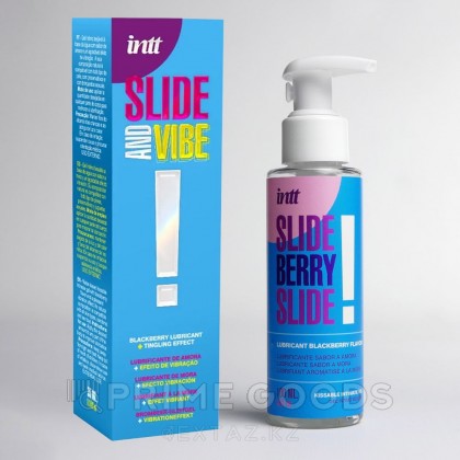 Увлажняющий гель INTT SLIDE BERRY SLIDE! на водной основе, ежевика, 100 мл от sex shop primegoods фото 2