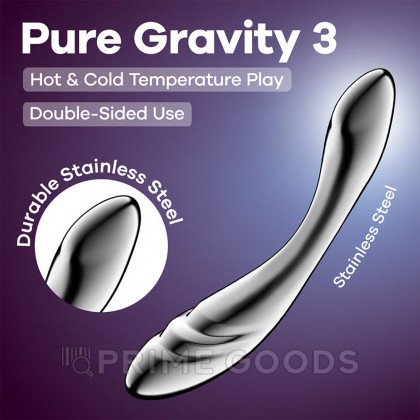 Двусторонний фаллоимитатор Satisfyer Pure Gravity 3 (21*4) - primegoods.kz фото 5 Двусторонний фаллоимитатор Satisfyer Pure Gravity 3 (21*4) от sex shop primegoods фото 5