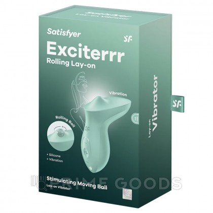 Стимулятор клитора Satisfyer Exciterrr Rolling Lay-on мятный от sex shop primegoods фото 5