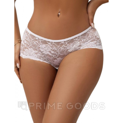 Трусики на завязках с доступом, белые, 3XL-4XL от sex shop primegoods