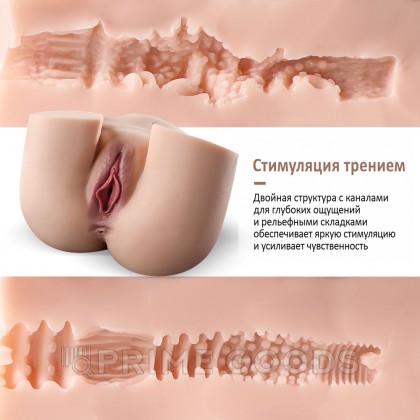 Реалистичный двойной мастурбатор Jenny (вагина+анус) от sex shop primegoods фото 2