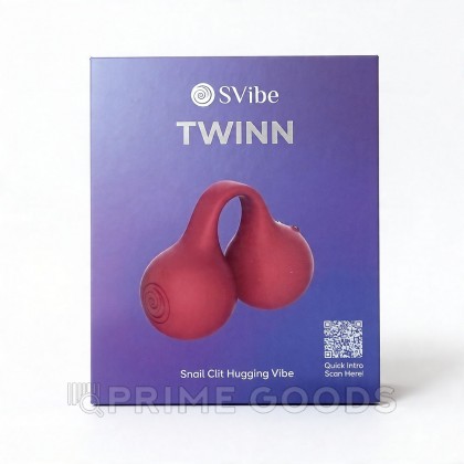 Стимулятор клитора с вибрацией SVibe Snail TWINN Clit Hugging Vibe вишневый от sex shop primegoods фото 3