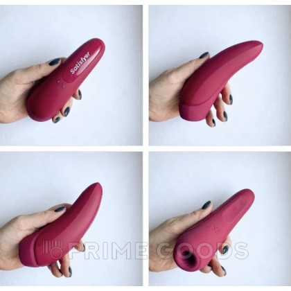 Вакуумный клиторальный стимулятор Satisfyer Curvy 1+ (темно-красный) от sex shop primegoods фото 3