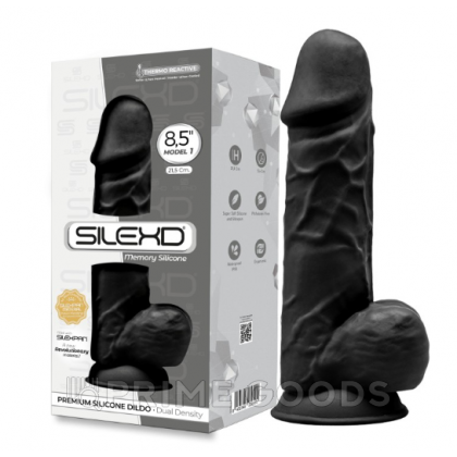Фаллоимитатор с двойным покрытием Model 4 черный от SILEXD (21.5* 5.1 см.) от sex shop primegoods фото 2