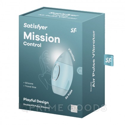 Стимулятор клитора с воздушной стимуляцией и вибрацией Satisfyer Mission Control (голубой) от sex shop primegoods фото 4