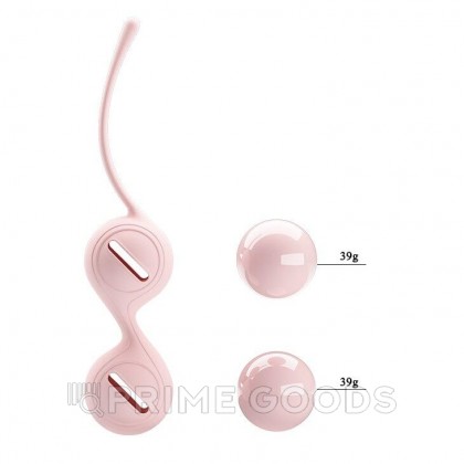 Вагинальные шарики со смещенным центром тяжести (бледно розовый) от sex shop primegoods фото 4