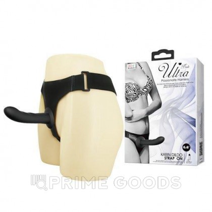 Страпон черный Ultra Passionate harness от sex shop primegoods