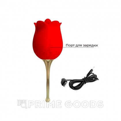 Клиторальный стимулятор с вибрацией Rose lover от sex shop primegoods фото 7