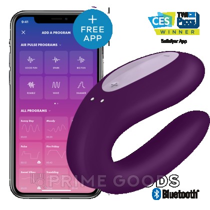 Вибратор для пар Satisfyer Partner Double Joy (фиолетовый) от sex shop primegoods