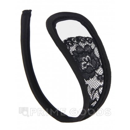 Стринги С с кружевной вставкой (черные) от sex shop primegoods