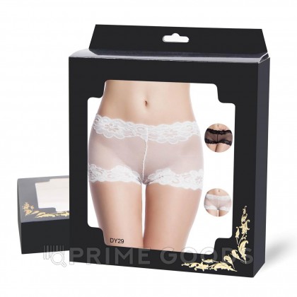 Трусики-шортики Floral Lace (черный, размер М) от sex shop primegoods фото 3