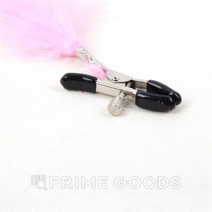 Зажимы на соски с пухом розовые от sex shop primegoods фото 2