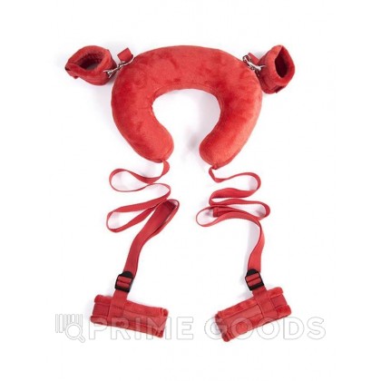 Набор для фиксации на руки, ноги и шею (красный) от sex shop primegoods