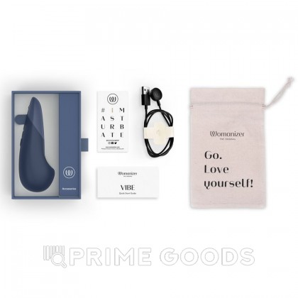 Клиторальный вибратор Womanizer Vibe темно-синий от sex shop primegoods фото 7