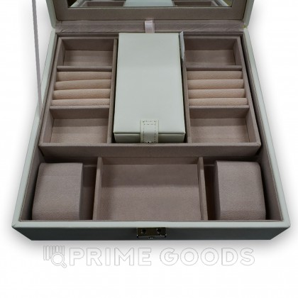 Органайзер квадратный, кожзам, белый от sex shop primegoods фото 6