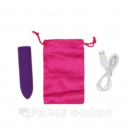 Перезаряжаемая вибропуля силиконовая фиолетовая Lealso (16 режимов) от sex shop primegoods фото 3
