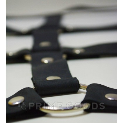 Кожаная портупея на шею, грудь, пояс от sex shop primegoods фото 4