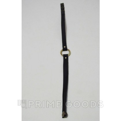 Чокер черный, кожаный с кольцом от sex shop primegoods фото 2