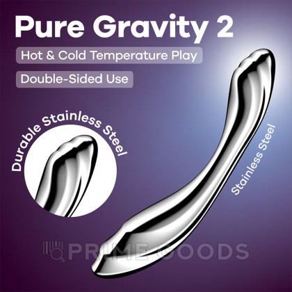 Стальной фаллоимитатор Satisfyer Pure Gravity 2 (21×3,9 см) - primegoods.kz фото 5 Стальной фаллоимитатор Satisfyer Pure Gravity 2 (21×3,9 см) от sex shop primegoods фото 5