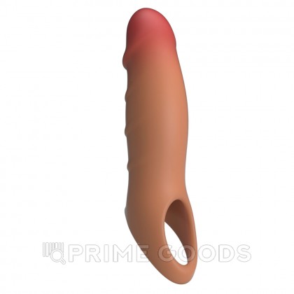 Реалистичная насадка на пенис Damel, 19,8 см, коричневая от sex shop primegoods фото 3