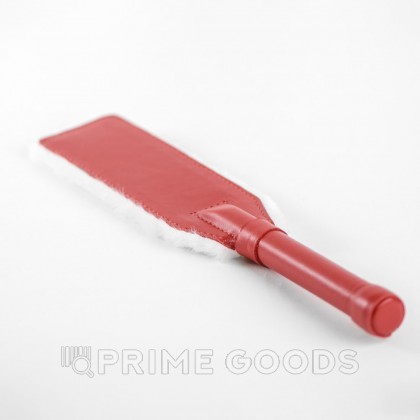 Шлепалка из натуральной кожи BDSM Арсенал, красная от sex shop primegoods фото 2