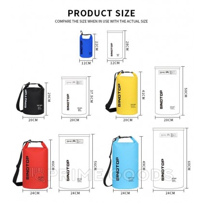 Водонепроницаемый рюкзак Sinotop Dry Bag 15L. (Жёлтый) от sex shop primegoods фото 8