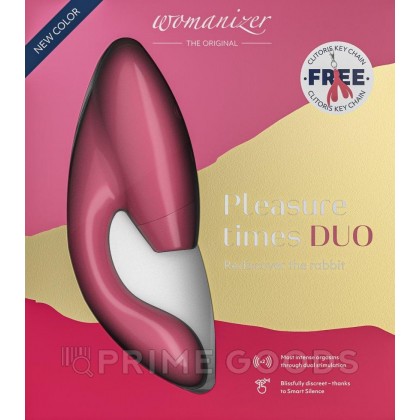 Бесконтактный клиторальный стимулятор Womanizer Duo розовый от sex shop primegoods фото 2