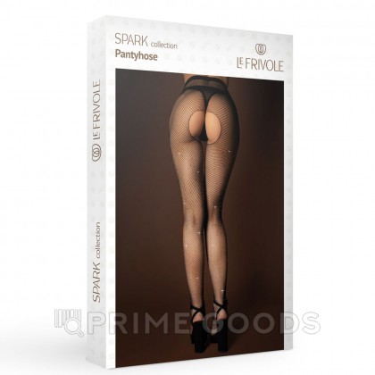 Колготки в сетку с доступом Le Frivole Spark  со стразами (S/XL) от sex shop primegoods фото 5