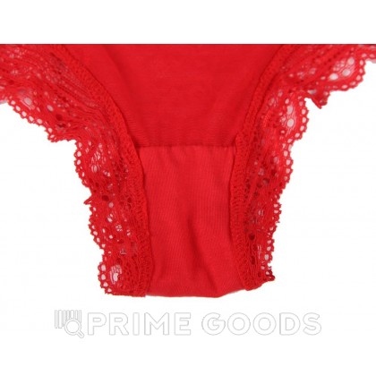 Трусики бразилиана Floral Lace красные (размер XS-S) от sex shop primegoods фото 2