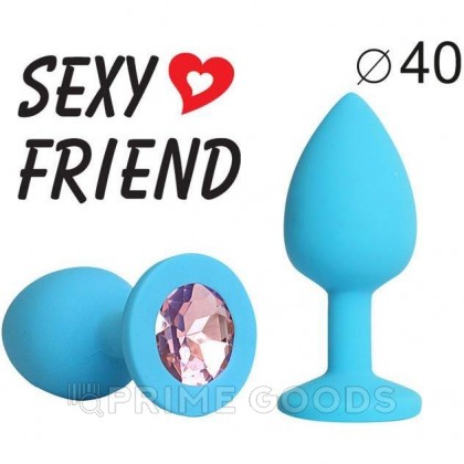 Анальная втулка силиконовая (синий/розовый; L95-D40 мм) от sex shop primegoods