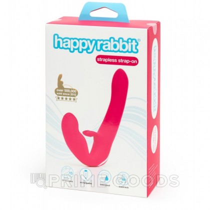 Безремневой страпон Happy Rabbit Strap-on розовый от sex shop primegoods фото 7